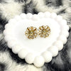 Golden Flower Stud Earrings – Modern Elegance