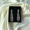 Blush Bloom – 1 Carat Zircon Silver Earrings with Baby Pink Stones
