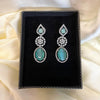 1 Carat Silver Zircon Earrings – Available in Mehroon, Sea Green, Dark Blue & Silver