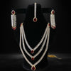 Mehroon Majesty – 1 Carat Grand Golden Zircon Set with Mehroon Stones