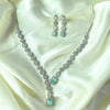 Blue Whisper – 1 Carat Zircon Silver Set with Light Blue Stones