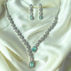 Blue Whisper – 1 Carat Zircon Silver Set with Light Blue Stones