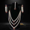 Mehroon Majesty – 1 Carat Grand Golden Zircon Set with Mehroon Stones