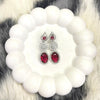 1 Carat Silver Zircon Earrings – Available in Mehroon, Sea Green, Dark Blue & Silver