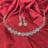 1 Carat Zircon & American Diamond Silver Set – Classic Diamond Glow