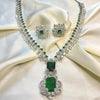 Emerald Grace – Nita Ambani Inspired 1 Carat Green & Silver Necklace
