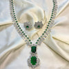 Emerald Grace – Nita Ambani Inspired 1 Carat Green & Silver Necklace