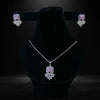 1 Carat Silver Zircon Necklace – Baby Pink, Aqua & Sparkling Silver Elegance