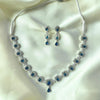 Royal Blue Aura – 1 Carat Zircon Silver Jewellery Set