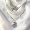 1 Carat Silver Zircon Necklace – Baby Pink, Aqua & Sparkling Silver Elegance