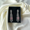 Blush Bloom – 1 Carat Zircon Silver Earrings with Baby Pink Stones