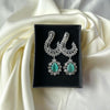 1 Carat Silver Zircon Earrings – Sea Green Glow