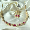 Ruby Glow – 1 Carat Golden Zircon Set with Ruby Stones